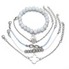 Prosy Multilayer Lucky 8 Bracelets Set Silver Pearl Fantasy Elephant