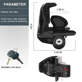 groword Trailer Hitch Lock, Universal Size Fit 1-7/8", 2",2-5/16" or 48mm, 51mm,and 59mm Couplers, Zinc Alloy, for Vehicles, Trailers,RVs(Black)