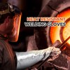 Kingdder High Temperature Aluminized Welding Gloves Heat Resistant 55CM Long