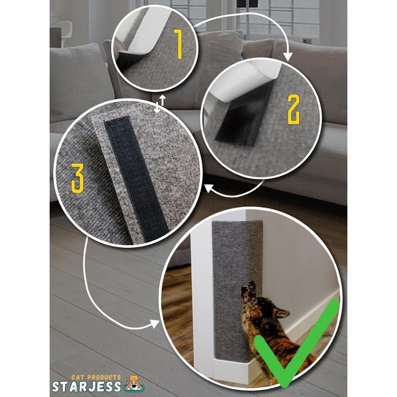 Corner Cat Scratcher – Wall Mounted Cat Scratcher – Cat