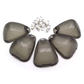 XKMT-5 PCs Smoke Roof Running Light Cab Marker Cover and White LED Bulb Compatible With 1999-2014 F-250/F-350/F-450/F-550 Super Duty [B01710TL3I]