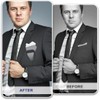 EIHI 2 Pack Pocket Square Holder Set Men's for Wedding