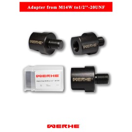 WERHE® Adapter M14 to 1/2-20UNF inch - use in All Drill Chucks with 1/2-20UNF External Thread