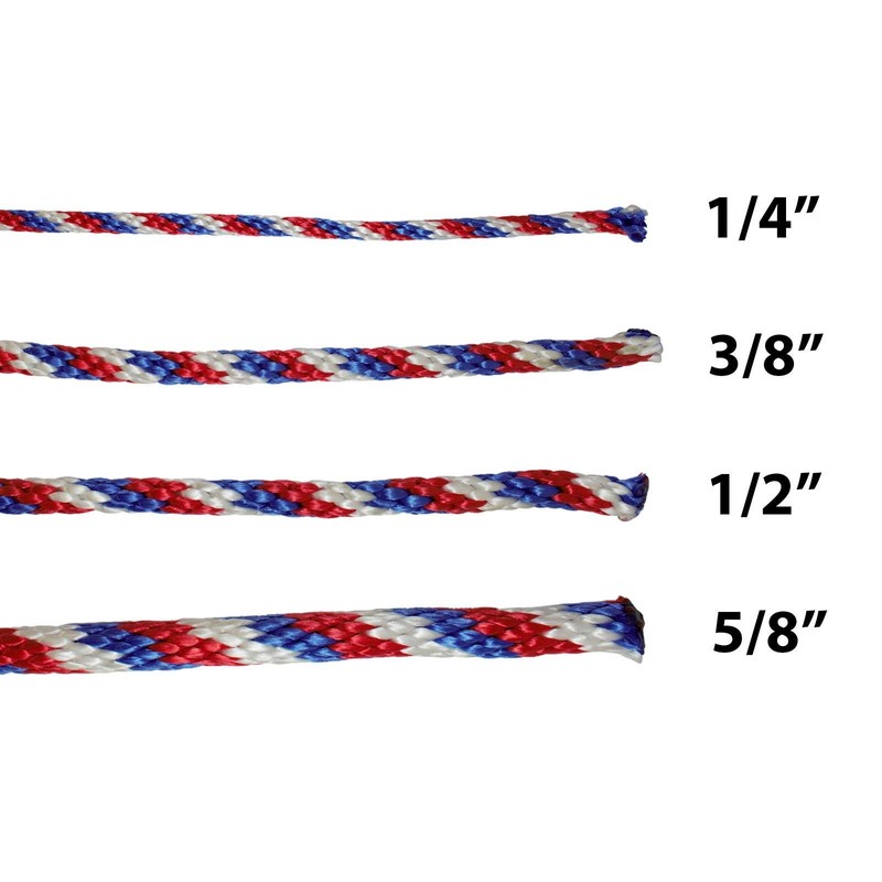 SGT KNOTS Solid Braided Polypropylene Derby Rope – Durable, Weatherproof
