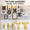130 Piece Picture Hooks Picture Hanger Set, Golden Picture Hooks