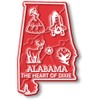Alabama Small State Magnet by Classic Magnets, 1.5" x 2.3",