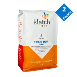 Klatch Coffee French Roast Blend Dark Roast, 2 Pounds, Whole bean