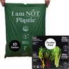 HOLY SCRAP! Large Compostable Drawstring Trash Bags - 8-10 Gallon,