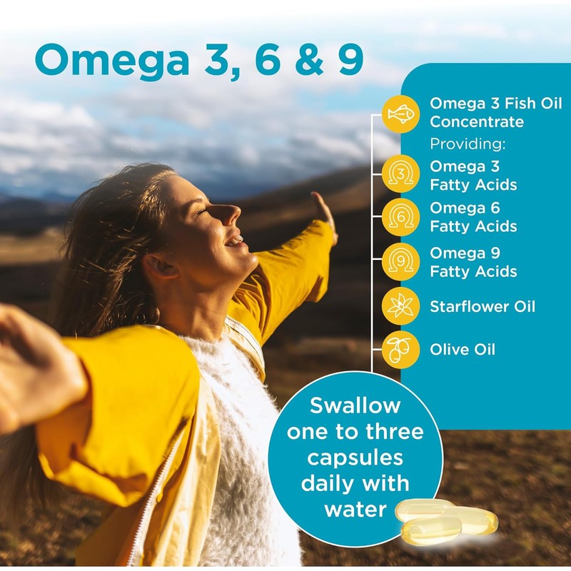 Healthspan Super Strength Omega 3, 6 & 9 1,200mg (90