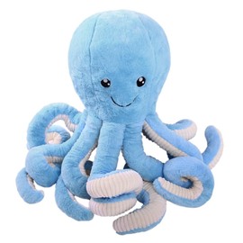 DENTRUN Octopus Stuffed Animals, Giant Octopus Plush Doll Play Toys for Kids Girls Boys Adults Birthday Xmas Halloween Present Stuffed Sea Animals Plushie, 7/16/24/32 Inches, 5 Colors
