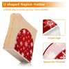 Acrylic Napkin Holder Snowflakes Pattern Red Modern Decorative Dinner Paper