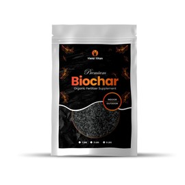 Yield Titan Premium Biochar Organic Fertilizer Supplement for Indoor & Outdoor Plants - Gardening & Agriculture to Improve Structure, Fertility & Health (1 lbs)