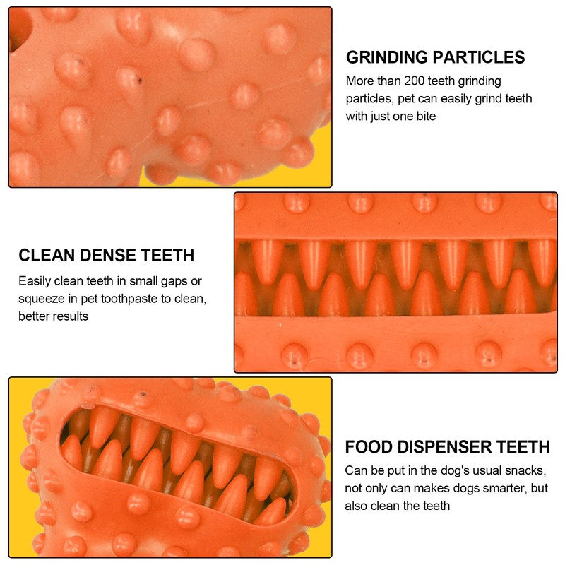 TPR Dog Teeth Cleaning Chew Toy Food Dispenser Brushing Stick
