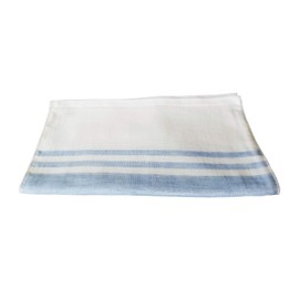 IPPINKA Senshu Japanese Towel, Ultra Soft, Quick-Drying, Two-Tone End Stripes, Blue (Hand Towel)