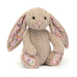 Jellycat Blossom - Pétalo de conejo beige de peluche, tamaño mediano