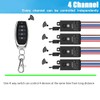 4 Way Mini Remote Control Switch,AC 110V/120V/220V/240V/10A Relay ON/Off Switch