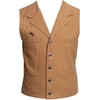 Wyoming Traders Men's Standard Bronco Canvas Vest, Tan, Medium