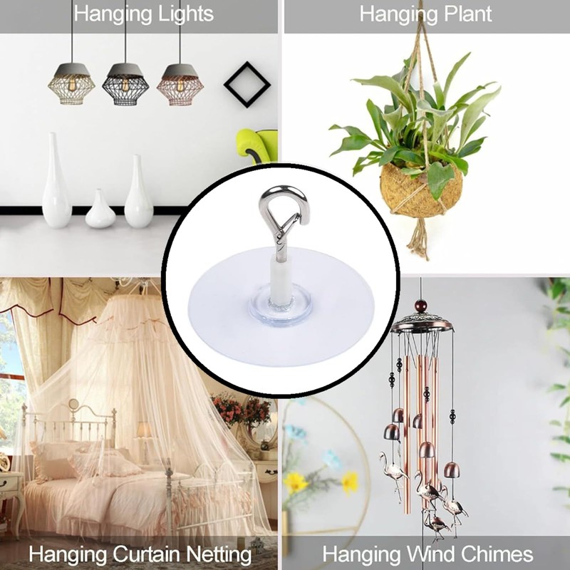 YTRUOYI 2 PCS Adhesive Ceiling Hook Sturdy Sticky Hook Heavy