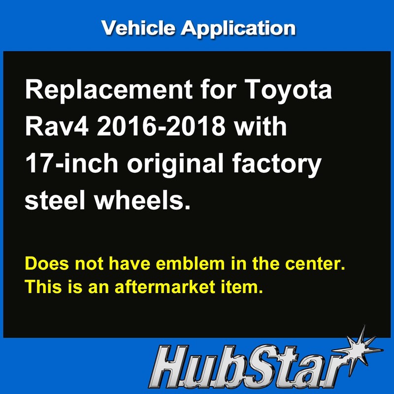 HubStar Hubcap Replacement for Toyota Rav4 2016, 2017, 2018, 17-inch