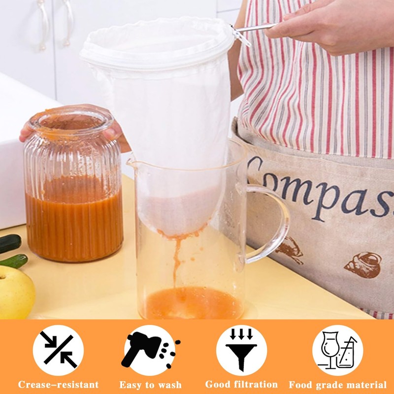 Ultra Fine Mesh Strainer with Stainless Steel Handle, Reusable Food