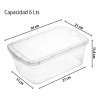 Set 20 Cajas Organizadoras De Plástico 6lts Transparente Pack De