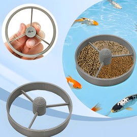 3 Pieces Floating Fish Feeder Feeding Ring - Round Dispenser for Betta, Guppy, Turtle - Aquarium Floating Plant Barrier - Ideal for Pond and Vacation