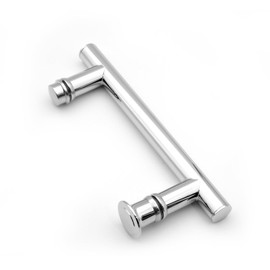 1 Pack Stainless Steel 304 Shower Round Glass Door Handle 145mm Hole to Hole Center for Shower Enclosure Shower Room Shower Cabin Shower Door Handles (1)