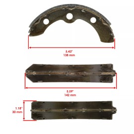Caltric Brake Shoe for EZGO 23364G1 27249G01 23354G1 27248G01 2 Set of Short Long Shoe