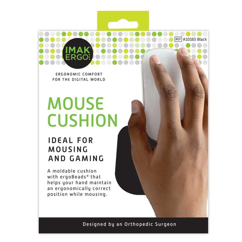 Imak 570951 Cushion Ergobeads Wrist Rest Black (A10165)