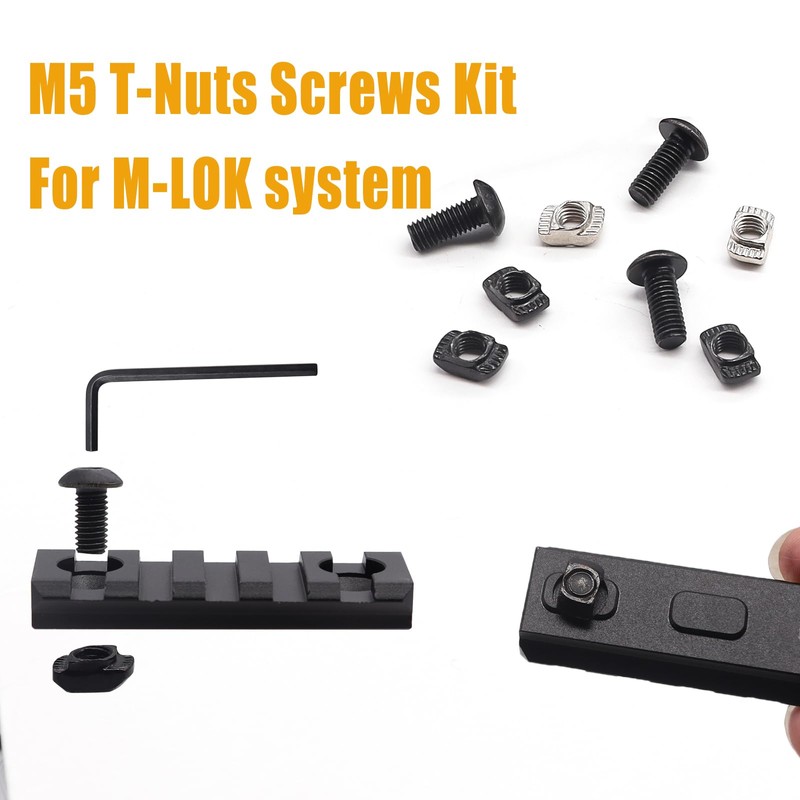 weideer 260PCS M5 T-Nuts Screws Assortment Kit,Compatible with Rail Mount,Replacement