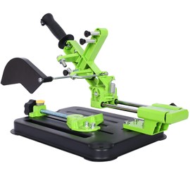 Heemab Adjustable Universal Angle Stand for Angle Grinders, Quick Clamping Handle, Heavy-Duty Cast Iron Base, Green