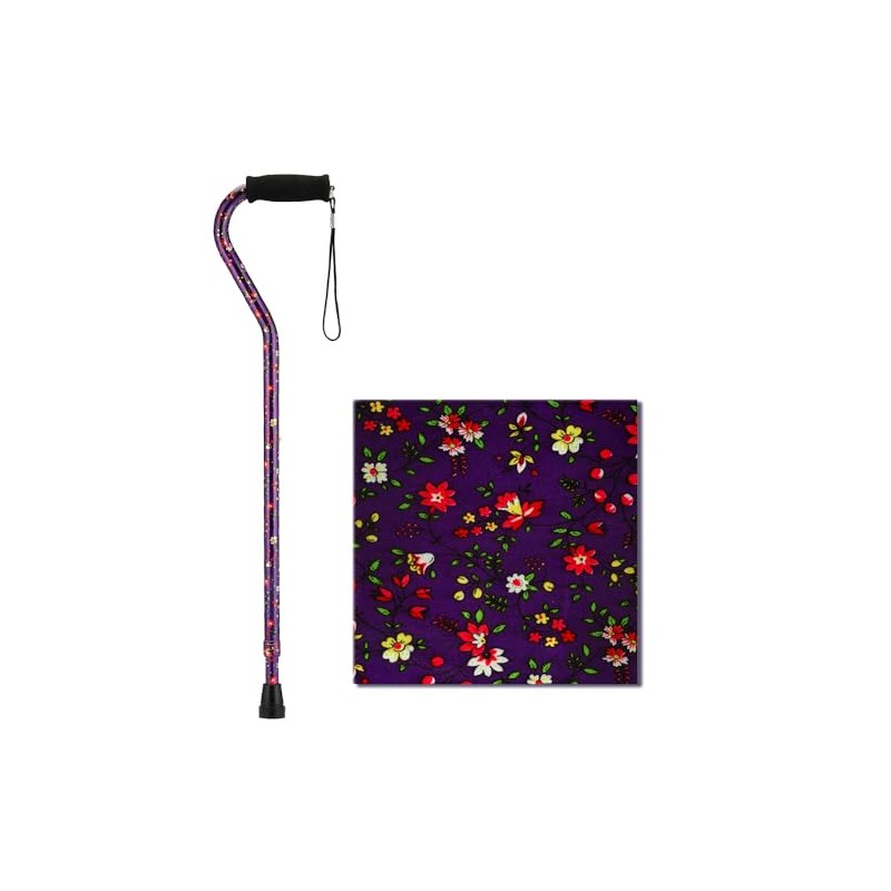 NOVA Designer Walking Cane with Offset Handle, Lightweight Adjustable Walking