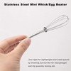 ZLKSKER Small Wire Whisks, Stainless Steel Mini Whisk, Egg Beater