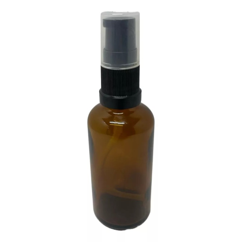 meliars Frasco Dosificador 50 Ml Ámbar Bomba Negra (50 Pzs)