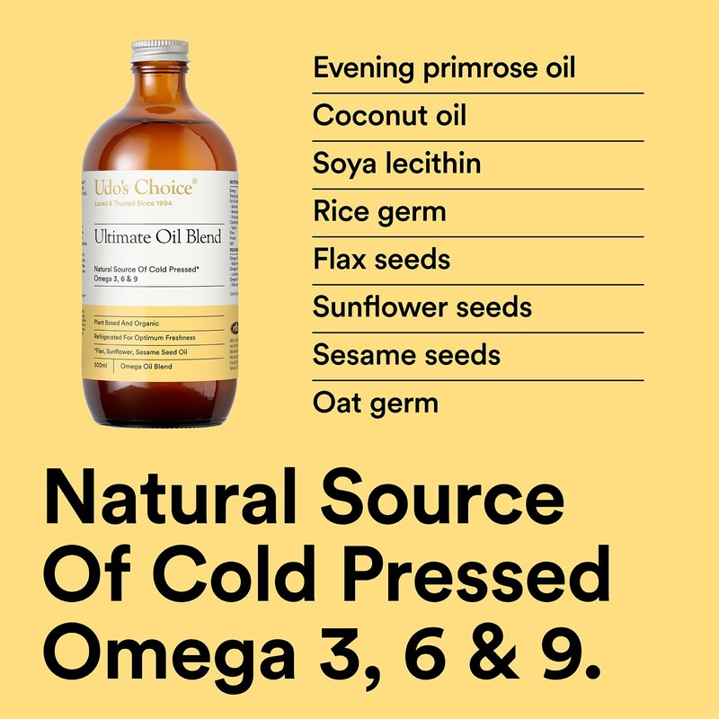 Udo's Choice Premium Natural Source of Vegan Omega 3, 6