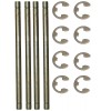 Blade shaft Set (5002) 4 Shafts & 8 Clips. Fits All Bluebird Lawn Comber Models