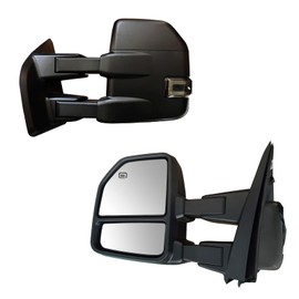 Towing Mirror Compatible with 2015-2020 Ford F150 F-150 Pickup Truck with Turn Signal Lights,Smoke Lens Signal (22 Pin)