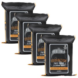 The Nobleman 4-Pack Face + Body Aloe Infused Cleansing Wipes: 4 Energizing Packs with Grapefruit Chamomile and Vitamin C (120 Ct.)