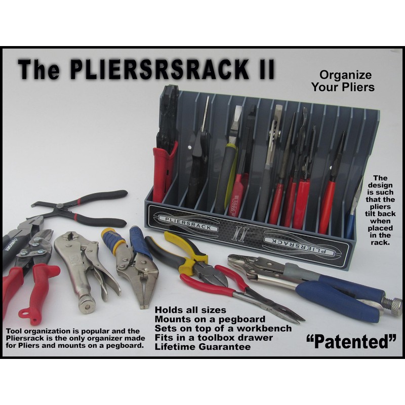 Plyworx Pliersrack PLR15 Plier Organizer - Sturdy Plastic 15 Pliers
