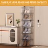 YAOBAI Shoe Box,Set of 6,Stackable Plastic Clear Shoe Box Organizer