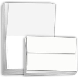 Hamilco Blank Cards and Envelopes White Cardstock Paper 4.5" x 6.25" A6 Folded Cards with Envelopes 80 lb Card Stock 100 Pack