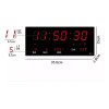 Reloj De Pared Digital Con Termómetro, Alarma Y Calendario