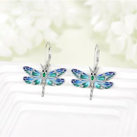 Dragonfly Earrings for Women Sterling Silver Dragonfly Dangle Earrings Insect Dragonfly Jewelry Gifts