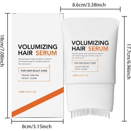 Hair Growth Serum with Built-In Brush, Scalp Massager, Heartleaf-Derived Exosome Scalp Serum for Thinning Hair, Lightweight Non-Greasy Thickening for Fuller-Looking and Daily Scalp Care Práctico