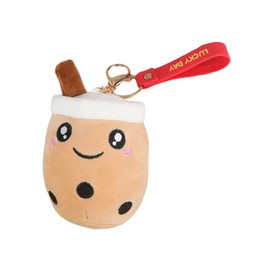 Boba Plush Keychain – Adorable Boba Stuffed Animal Kawaii Keychain – Boba Keychain for Backpack, Keys, Bags – Soft Cotton Boba Plushie Milk Tea – 7-inch Cute Plush Keychain Boba Gift