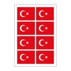 Generisch Set of 8 Turkey Flag Stickers | Sticker Türkiye