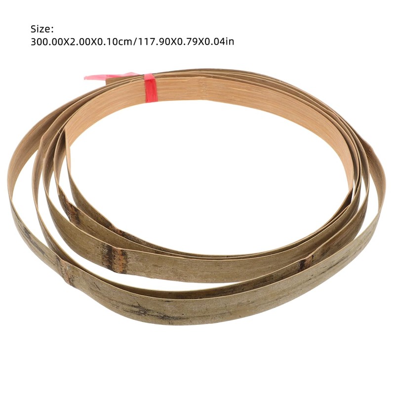 STOBOK Bamboo Weaving Strip Roll Flat Bamboo Strip for Basket