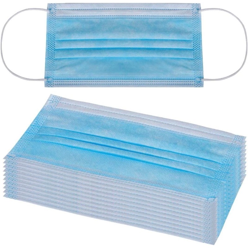 MODENNA 5 Pack Modenna 3-PLY Disposable Blue 50/Box ( 250Pcs)