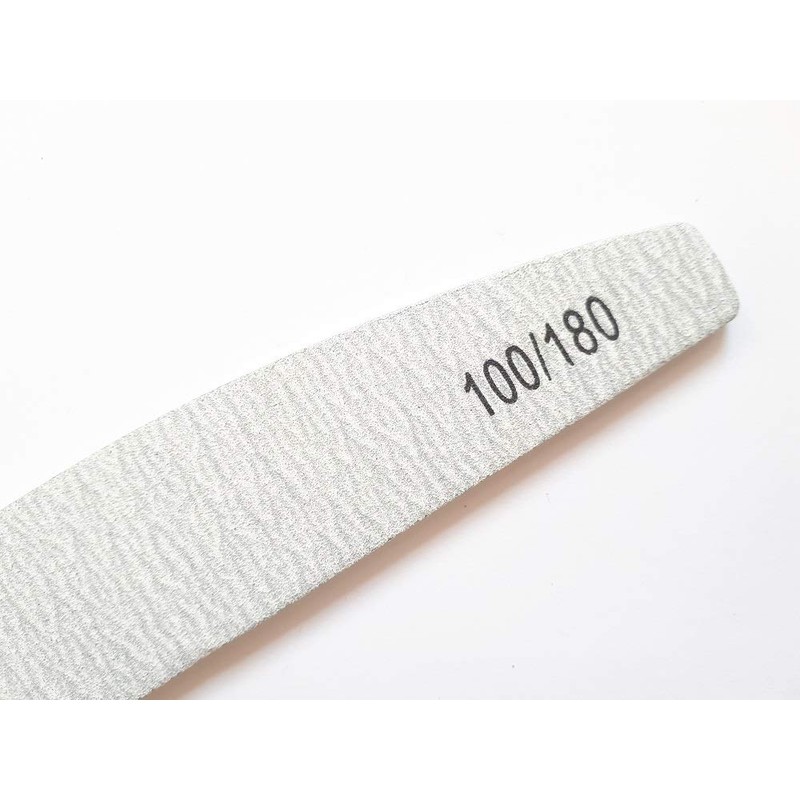 8X Nail Files Zebra Shape Half Moon Chose GRIT Double