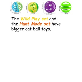 DIYUQISHI 5 Pack Cat Toys Balls with Bell, 1.5 Inch Colorful Interactive Plastic Balls for Indoor Cats, Safe Sturdy Chase Play Toys for All Breeds (1.5'')